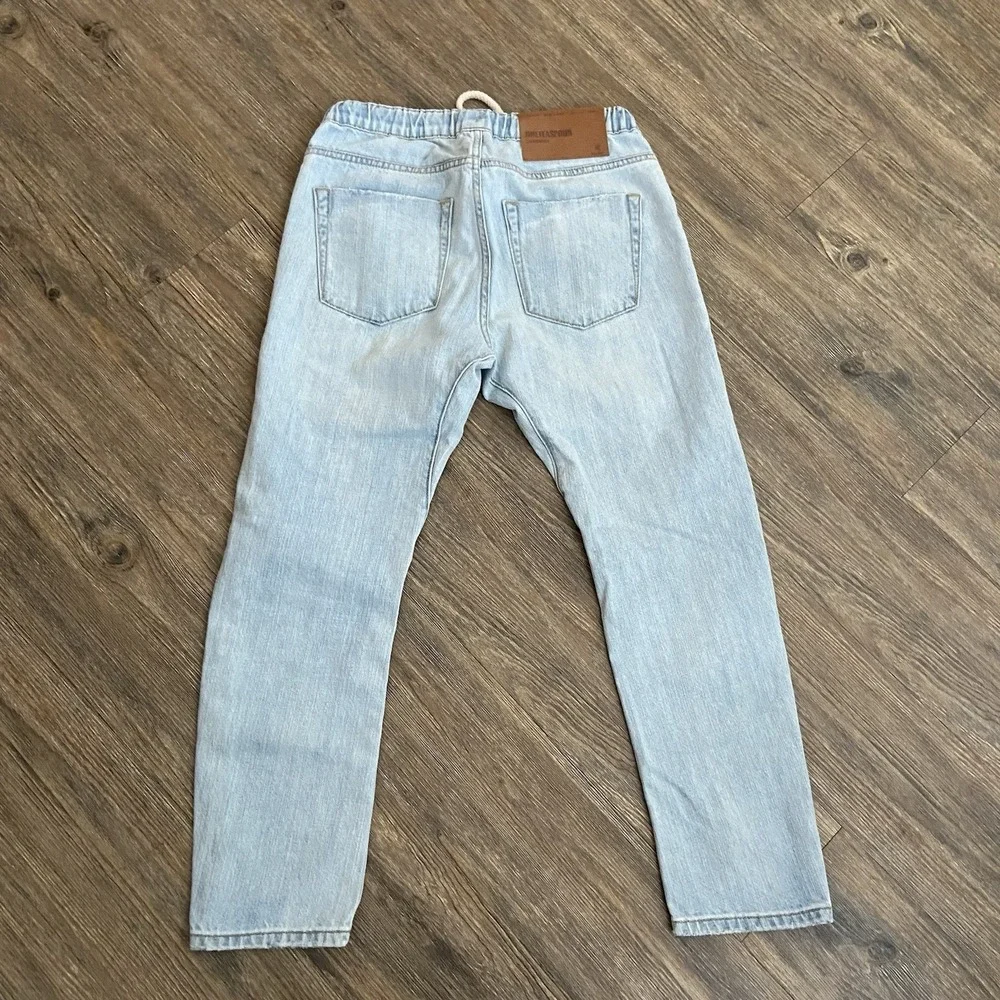 One Teaspoon Shabbies Drawstring Elastic Waist Distressed Jean Pants XSMALL XS - Picture 8 of 8